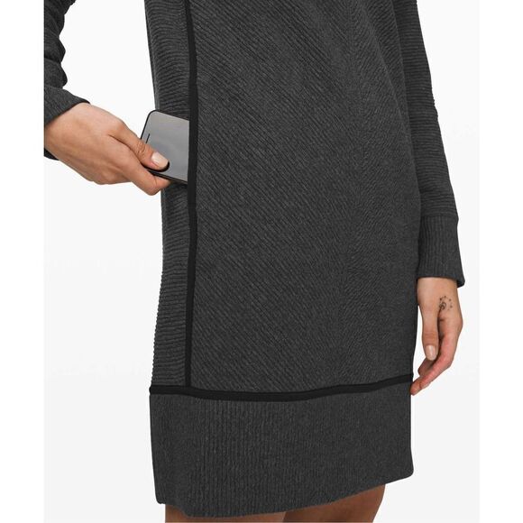 Lululemon On Repeat Dress Heathered Core Dark Grey / Black Size 2 - Picture 3 of 8